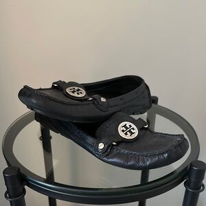 Tory Burch Black Leather Loafers